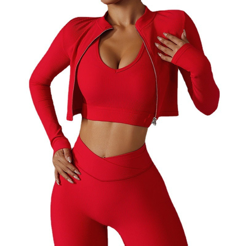 Yoga Clothes Three-piece Long Sleeve Sports